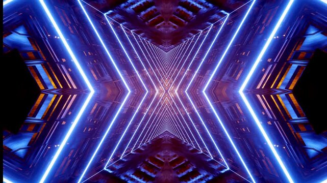 Kaleidoscope content for LED screens, projection mapping, and stage visuals. High-contrast patterns optimized for large format displays. Professional seamless loop. 4K.