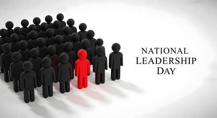 National Leadership Day Concept Honoring Inspiring Leaders, Mentorship, Empowerment and Positive Influence for Future Growth