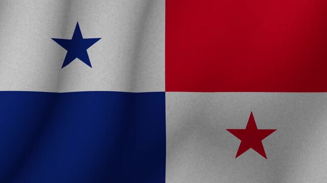 The flag of the flag Republic of Panama. The flag of Panama flag in 3d format. 1080p HD animation for presentation