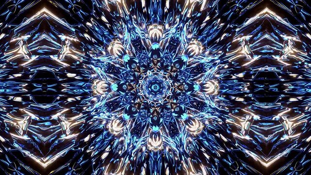 Kaleidoscope animation for music videos, album visuals, and Spotify Canvas. Mesmerizing patterns perfect for electronic, ambient, and experimental music. Seamless loop. 4K.