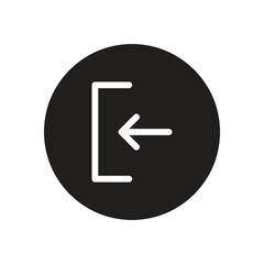 Back Arrow Icon Vector for UI Navigation, Logout and Exit Button