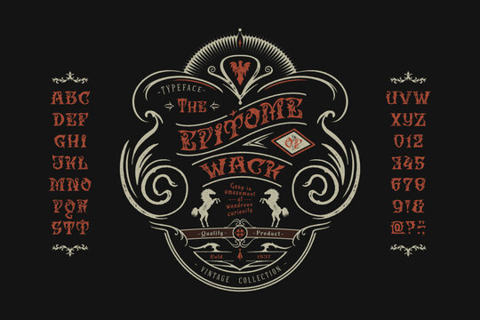 Font The Epitome. Craft vintage typeface design.