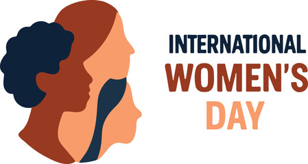 International women's day logo with typography vector art and illustration  © Khadiza