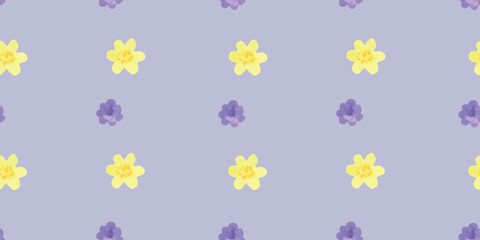 seamless pattern with flowers Colorful pastel color 