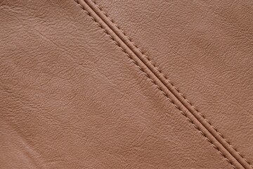 Fototapeta premium Brown leather texture. Leather texture background