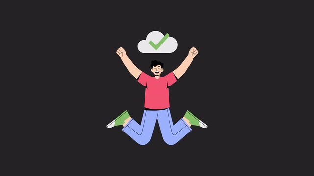 Upload Succeess Alpha channel Animation