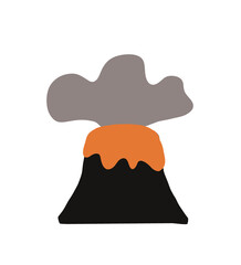 vector illustration of an eruption 