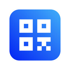 Obraz premium Qr code symbol for app design, mobile payment and identity, city transport rental, UI UX design element, web pictogram, promo tag