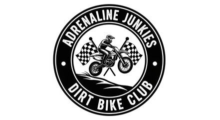 Adrenaline Junkies Dirt Bike Club Logo. © milah