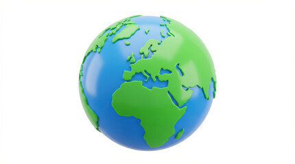 A minimalist digital globe featuring a green world map to illustrate global connectivity and a global outlook.