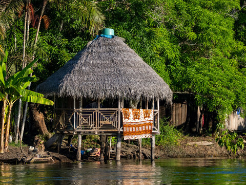 The second highest river level of the 21st century in a small village deep within the Pacaya Samiria Preserve, Peru