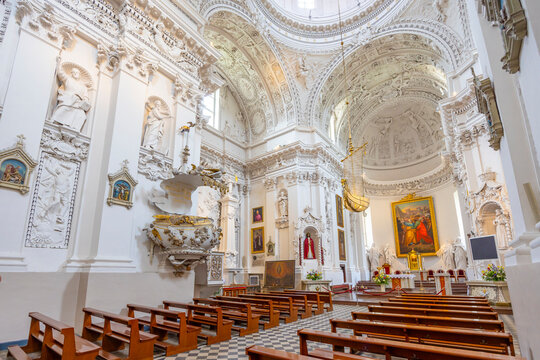 Interior of the Church of St. Peter and St. Paul, Vilnius, Lithuania