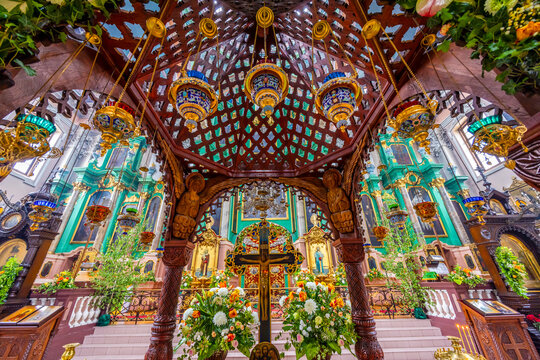 The Interior of the Orthodox Church of the Holy Spirit, Vilnius, Lithuania