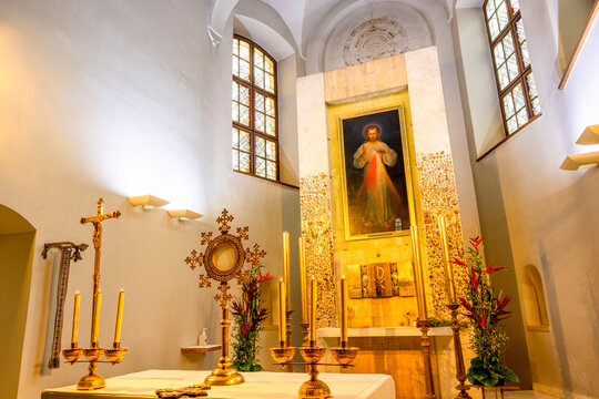 The Divine Mercy Painting by Eugeniusz Kazimirowski in The Sanctuary of the Divine Mercy, Vilnius, Lithuania