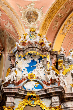Interior of the Church of the Holy Spirit, Vilnius, Lithuania