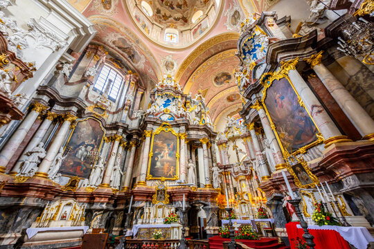 Interior of the Church of the Holy Spirit, Vilnius, Lithuania