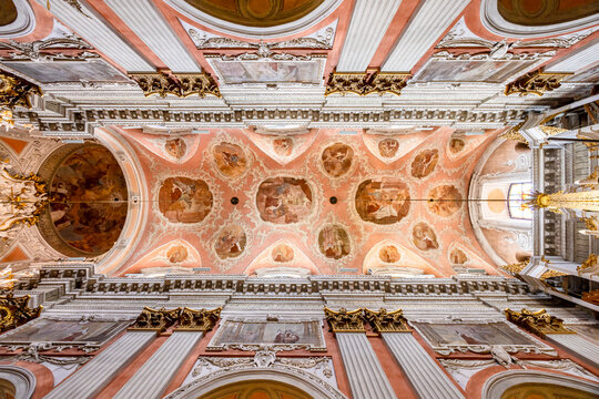 Interior of the Church of the Holy Spirit, Vilnius, Lithuania