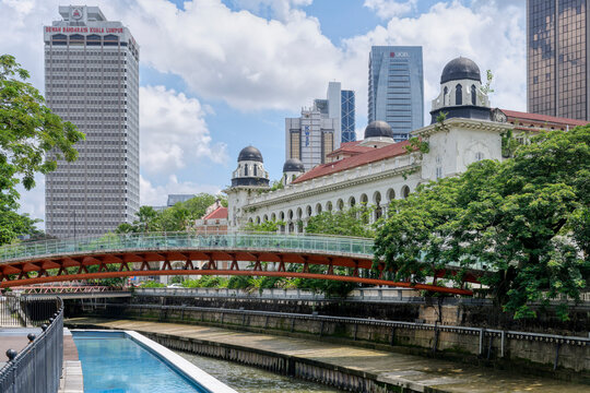 Sultan Abdul Samad Jamek building along the River of Life, Kuala Lumpur, Malaysia, Asia