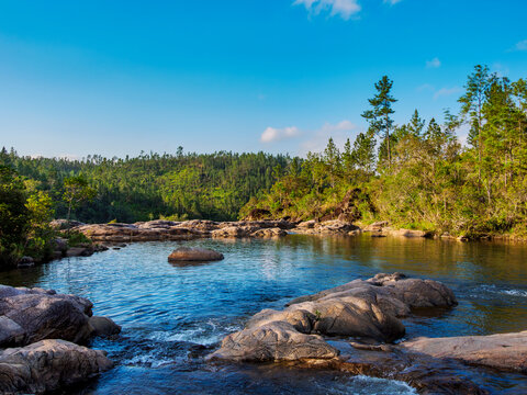 Natural swimming pools at Rio On Pools, Mountain Pine Ridge Forest Reserve, Cayo District, Belize