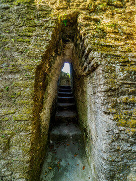 Corbelled arch passageway, Cahal Pech Archaeological Reserve, San Ignacio, Cayo District, Belize