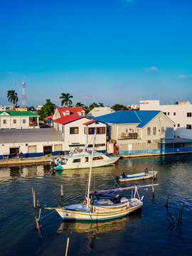 Collet Canal at sunset, Belize City, Belize District, Belize