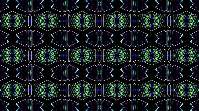 Kaleidoscope overlay for videos, streams, and content creation. Eye-catching animated background perfect for intros and stream scenes. Seamless loop. 4K.