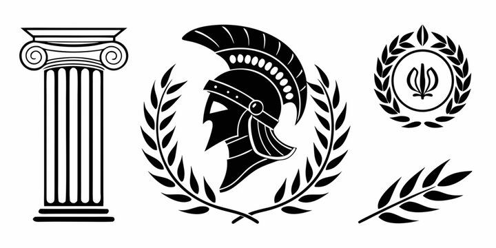 Ancient greek and roman symbols of power and authority Vector
