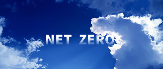 Fototapeta premium Net zero and carbon neutral concept. net zero greenhouse gas emissions target Climate neutral long term strategy, Eco environment friendly background. not ai