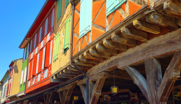 Medieval architecture, Mirepoix, Ariege, France