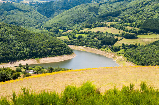 La Truyere River, Cantal department, Auvergne region, France, Europe