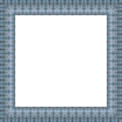 Blauer quadratischer freigestellter Bilderrahmen	
