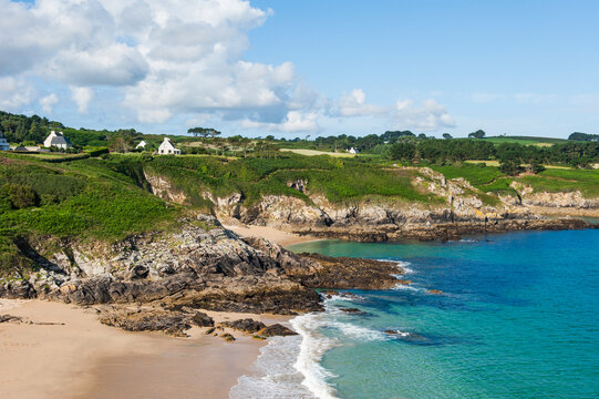 Pors Peron beach, Beuzec-Cap-Sizun, Finistere department, Brittany region, France