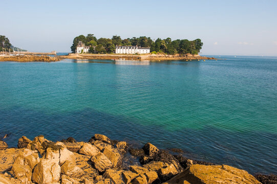 Tristan Island off Douarnenez, Finistere department, Brittany region, France