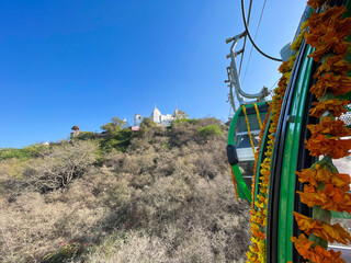 Ropeway to Radha Rani Temple in Barsana, Uttar Pradesh, India