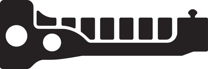 Truck silhouette icon, cargo transport vehicle symbol isolated, delivery lorry vector illustration for logistics shipping industrial transportation design concept use © Hosna