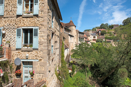 Village of Gargilesse-Dampierre, Department of Indre, Historic Province of Berry, Centre-Val de Loire region, France
