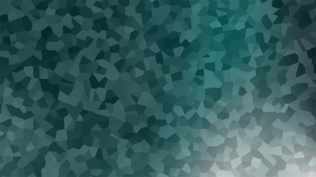 Seamless abstract green polygonal mosaic background animation with soft light gradient ideal for motion graphics overlays presentations and modern design projects.