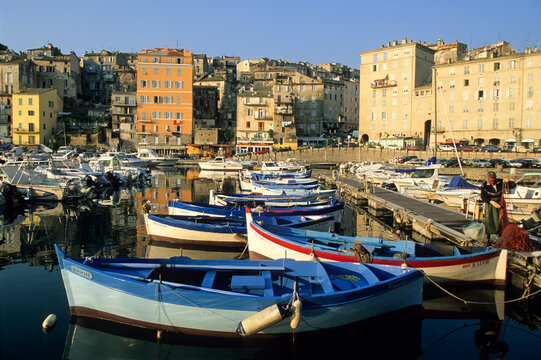 Old harbour of Bastia, Upper Corsica, Northern Corsica, France, Europe