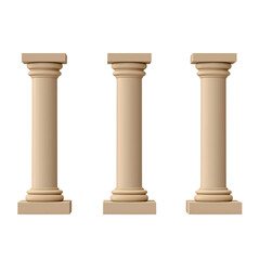Fototapeta premium Three Classical Architectural Columns Keywords: classical columns, architecture, ancient Greece isolated on a transparent background