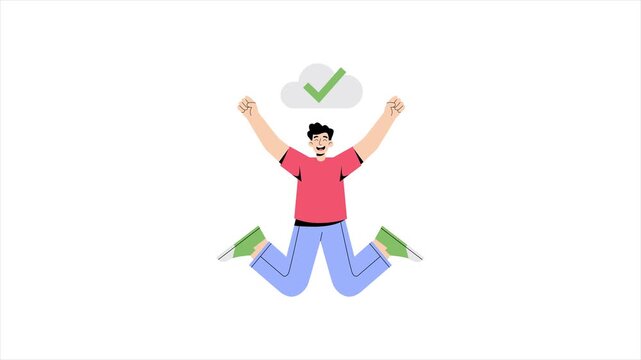Upload Succeess 2D MP4 Animation 