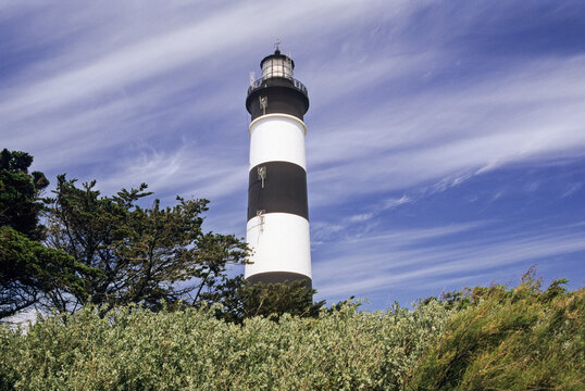 Chassiron lighthouse, Oleron island, Bay of Biscay, Charente-Maritime department, Poitou-Charentes region, France, Europe