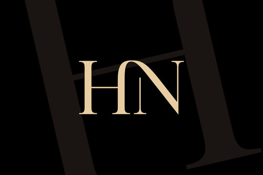 HN or NH letter logo icon design. Classic style luxury initials monogram.