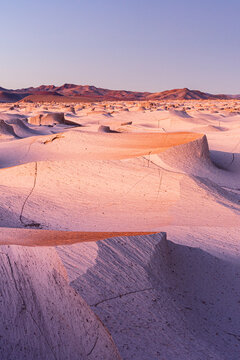 Colorful pumice fields at sunrise, Campo de Piedra Pomez, El Penon, Puna, Catamarca, Argentina