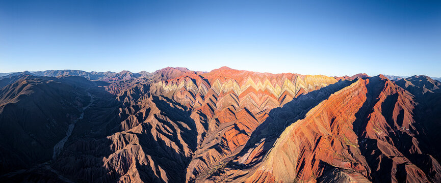 Layered mountains, Serrania de Hornocal, Humahuaca, Jujuy, Argentina