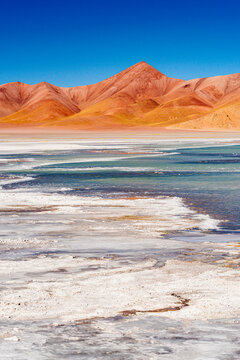 Laguna Diamante inside Cerro Galan caldera, Puna, Catamarca, Argentina