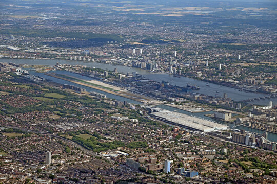 London City Airport, the Thames Barrier and Excel London