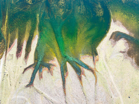 Patterns and textures of the reservoir terrain at Embalse Campo Alegre, Salta, Argentina