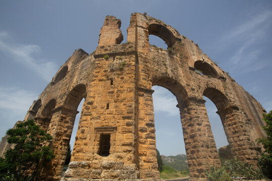 Aspendos Aquaduct, 2nd Century AD, Serik, Antalya, Turkey