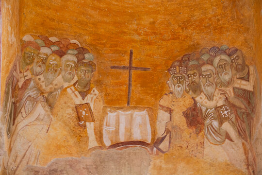 Frescoes, St Nickolas Church, 4th Century, Myra Acient City, Demre, Antalya, Turkey