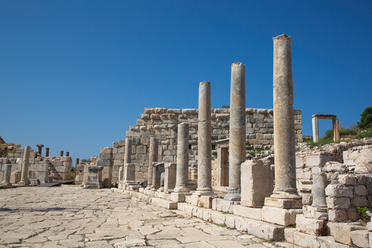 Marble Columns, Harbor Street, 2nd Century BC, Patara Ancient City (origins back to 5, 500 BC), Patara National Park, Antalya, Turkey